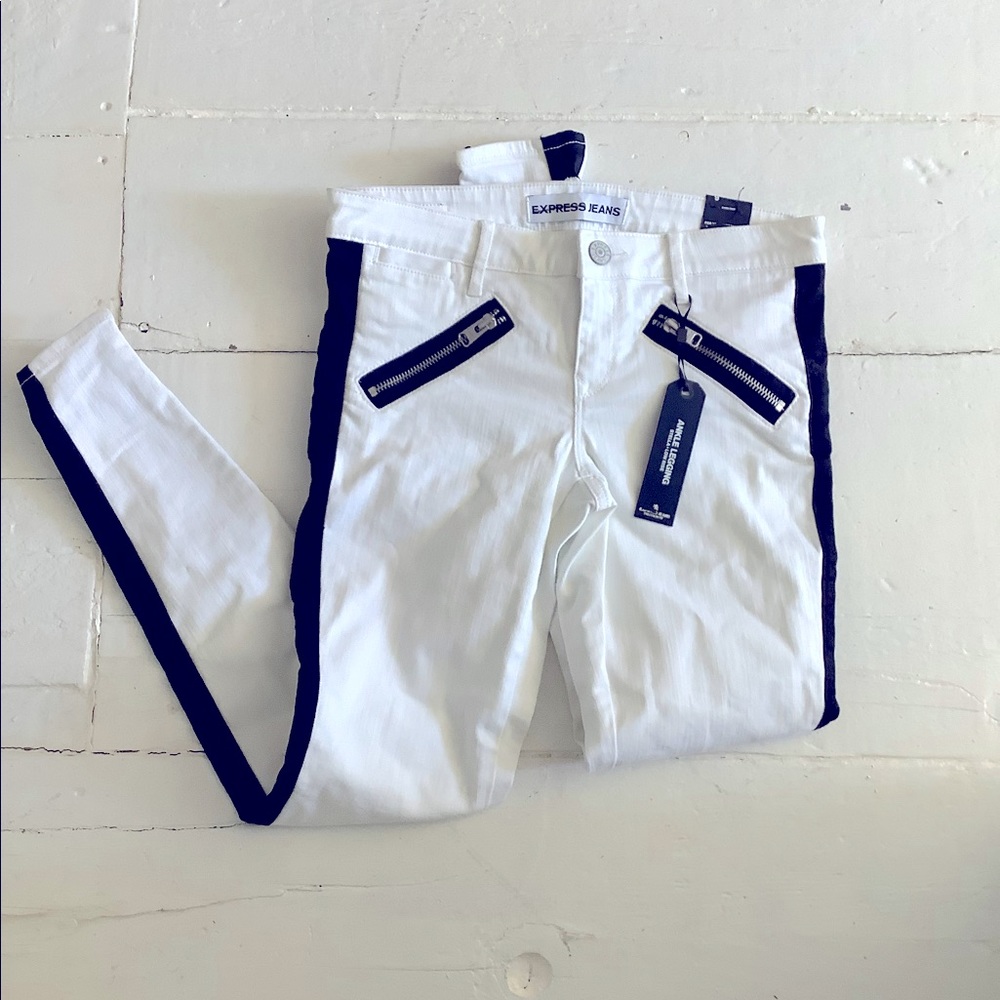 Express Stella white jeans legging NEW vintage 2000s